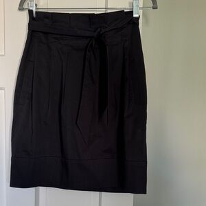 BCBGMaxAzria Navy Pencil Skirt with Tie small